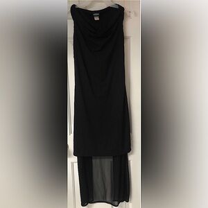 Womens Bridesmaids Prom Small Black Sleeveless Dress Short In Front Long In Back